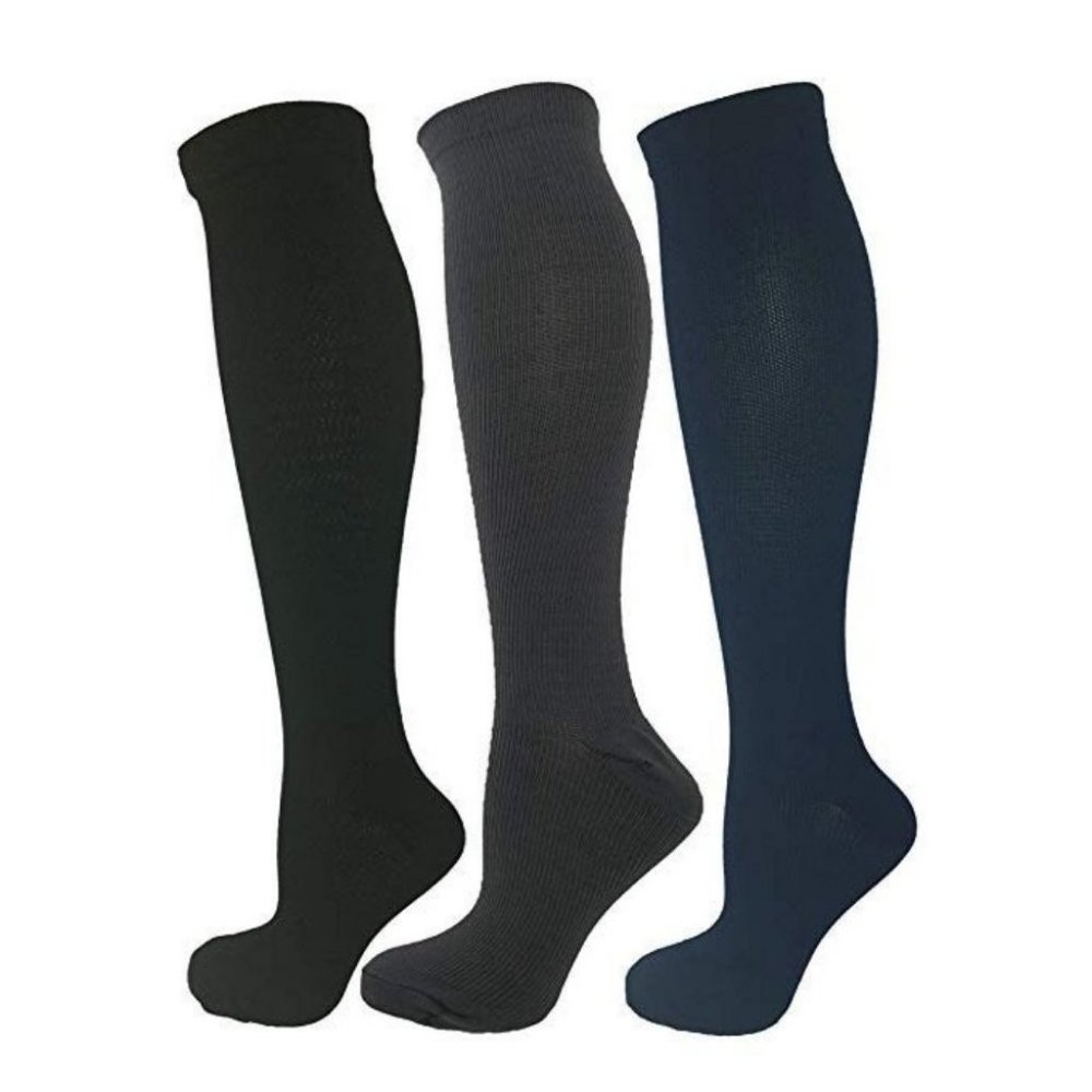 3 Pair Small/Medium Ladies Compression Socks, Mode - image 1